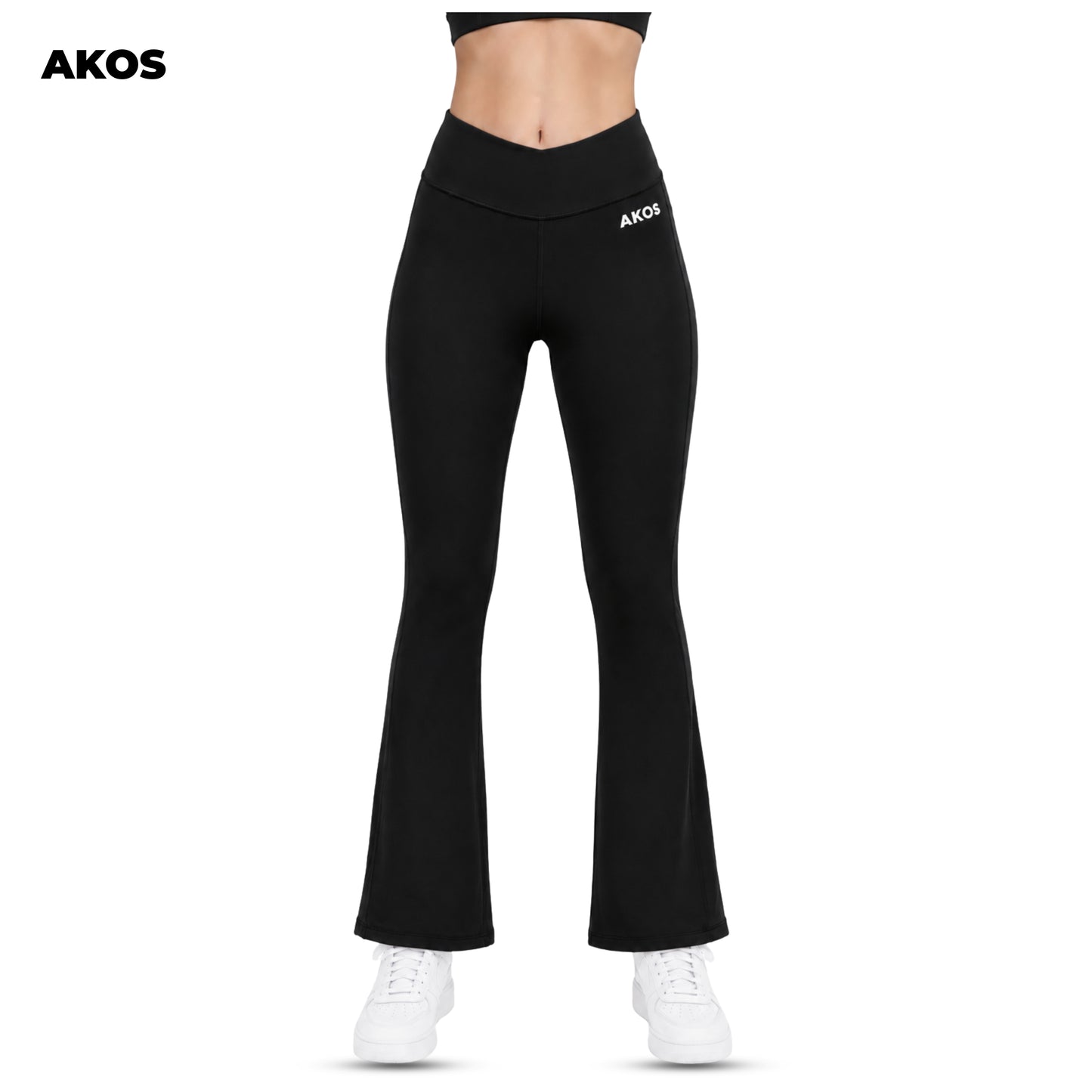 Akos Active Flared Leggings – Black