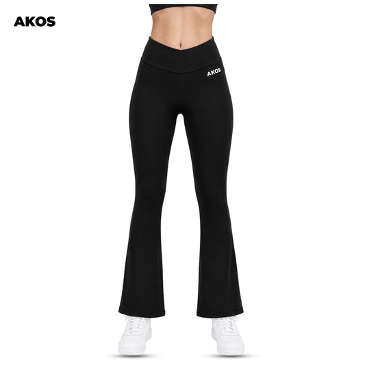 Akos Active Flared Leggings – Black