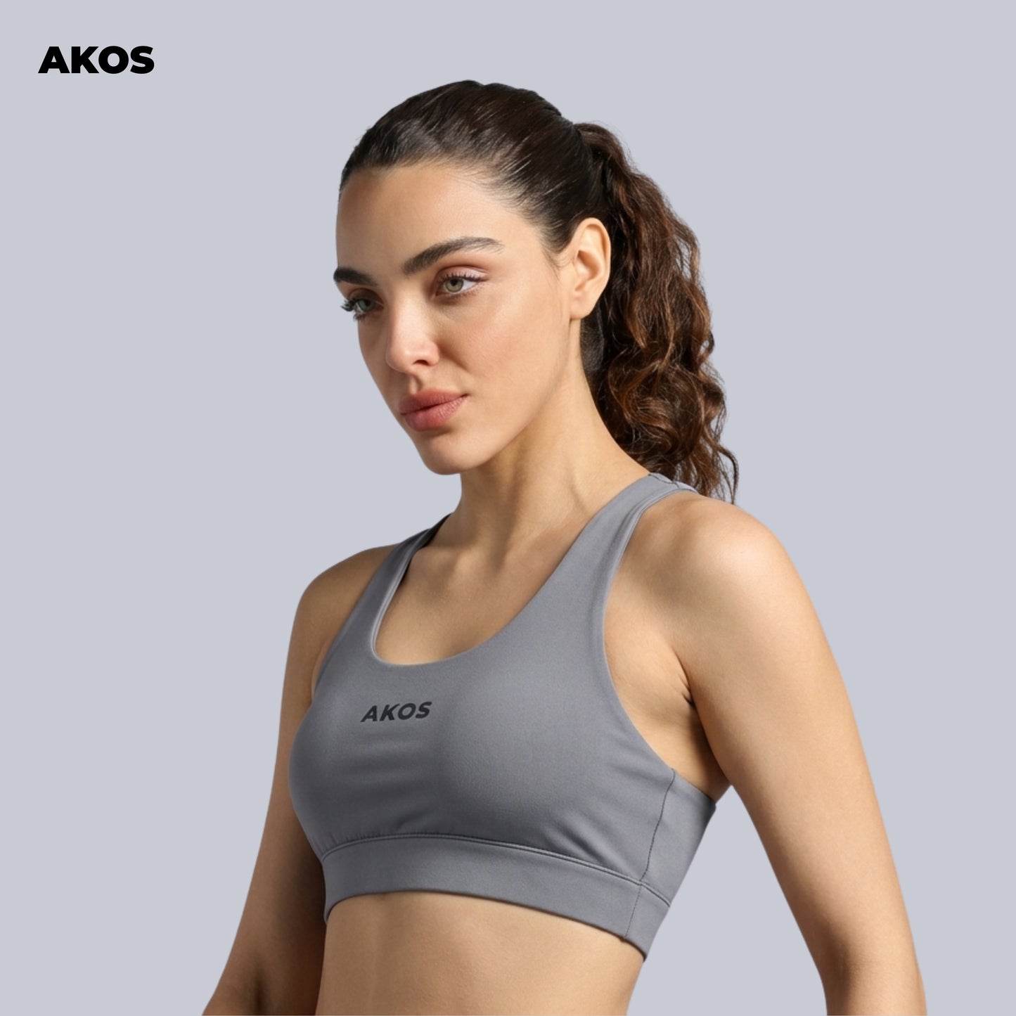 Akos Active Padded Sports Bra – Grey