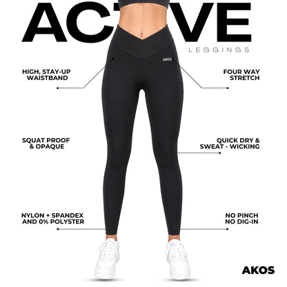 Akos Active Leggings – Black