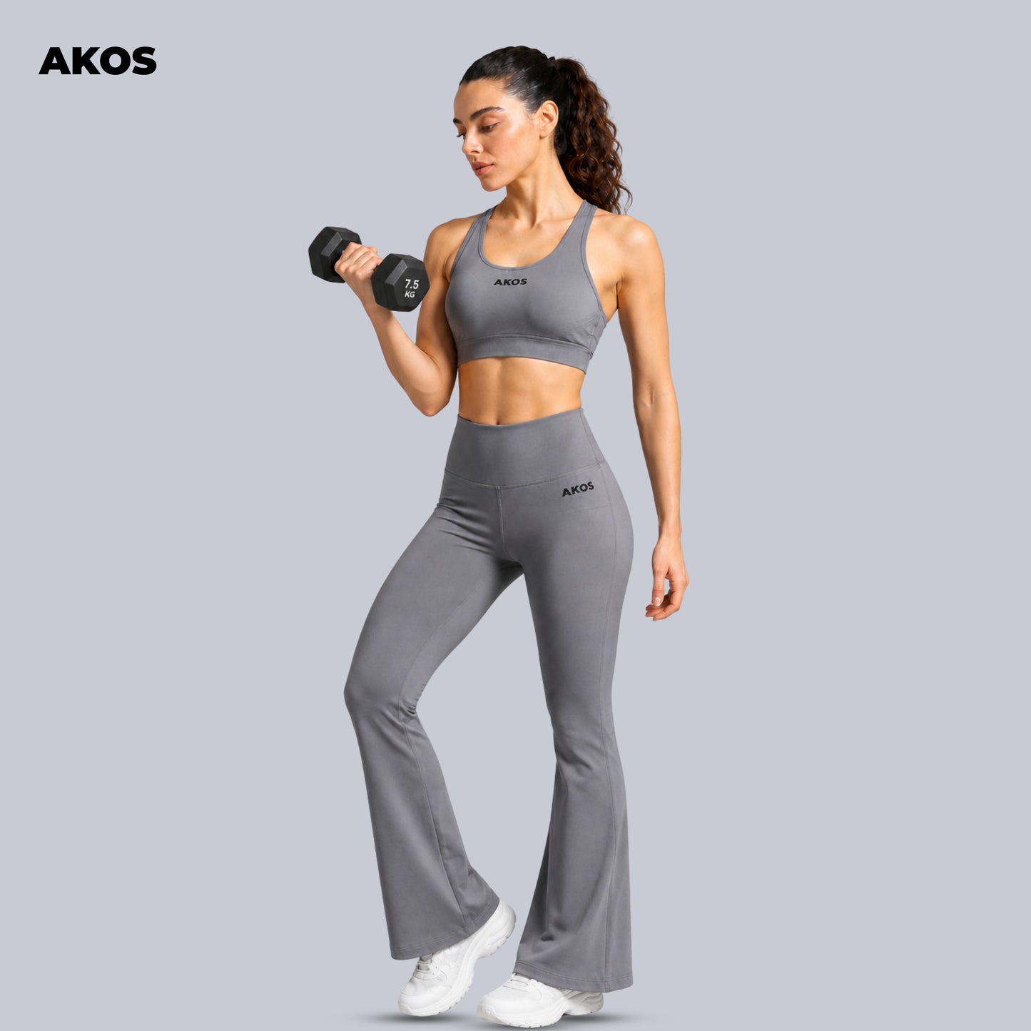 Akos Active Padded Sports Bra – Grey